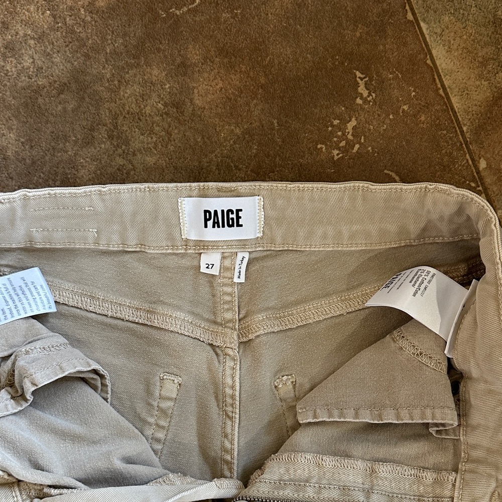 Paige Anessa - Wide Leg Light Beige Jeans - Picture 5 of 10